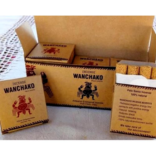 WANCHAKO PERU PALO SANTO HOLY WOOD INCENSES, PACK OF 12 BIG BOXES