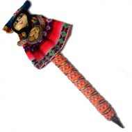 12 Nice Ñusta Cholita Doll Pens handcrafted Cusco Fabric, Assorted Colors