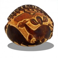 04 Peruvian Carved Gourd Napkin Holder, Assorted Design