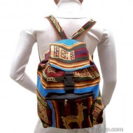 04 Beautiful Aguayo Fabric Manta Backpacks, Assorted Colors