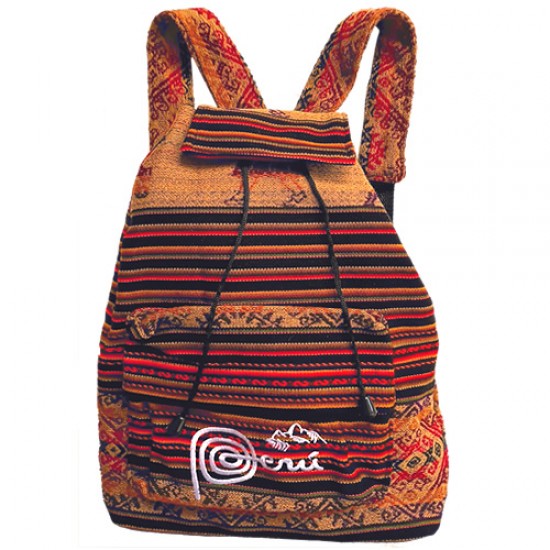 04 Nice Andean Aguayo Fabric  Manta Backpacks Handmade, Assorted Andean Colors 