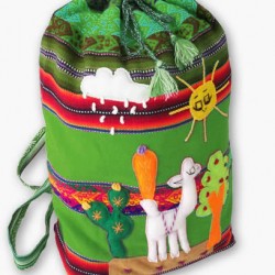 Lot 12 Cute Arpillera Children's Backpacks Handmade, Assorted Colors