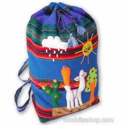 06 Amazing Andean Arpillera Children's Backpack Handmade, Assorted Colors