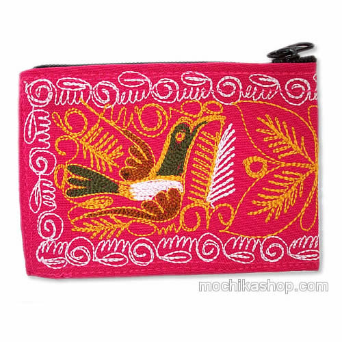 06 Pretty Embroidered Colca Canyon Coin Purses, Assorted Images Design 