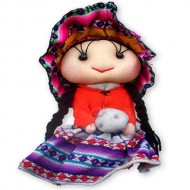 Lot 24 Beautiful Traditional Andean Dolls Handmade Cusco Blanket