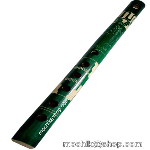 06 Beautiful Bamboo Carved Hand painted Flutes, Assorted Images Design