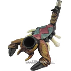 06 Peruvian Smoking Pipe Scorpion Image Handmade Duropox