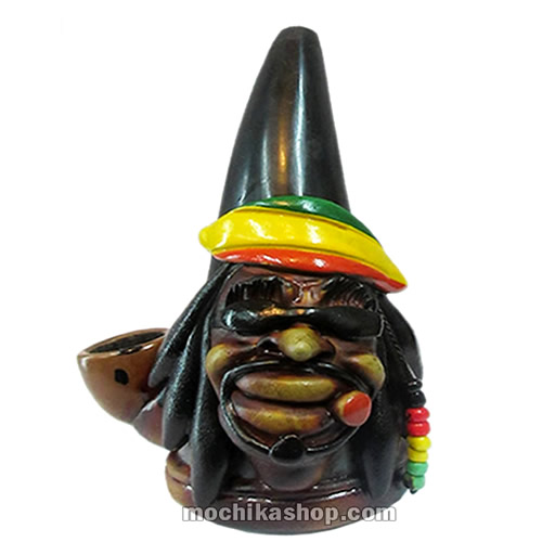 04 Peruvian Bull Horn Smoking Pipes Rasta Color Handmade Duropox