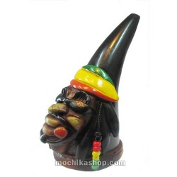 04 Peruvian Bull Horn Smoking Pipes Rasta Color Handmade Duropox