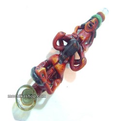 24 Pretty Trio Sex Erotic Smoking Pipes Handmade of Duropox Ceramic