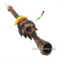 06 Rasta Bob Marley Smoking Pipe Handmade Duropox-Medium Size
