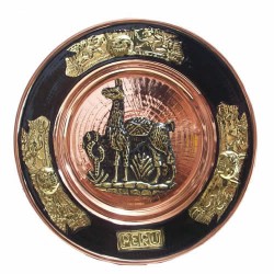 Lot 06 Goregous Vintage Copper Hanging Plates Black Color Andean Images
