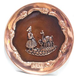 12 Gorgeous Copper Hanging Wall Plates, Assorted Andean Images