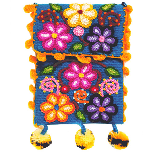 04 Pretty Ayacucho Embroidered Woven Cell Phone Holder Pouch