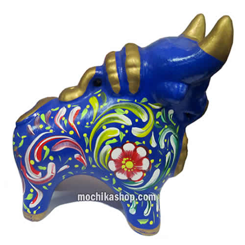 04 Pretty Pucara Bull (Torito de Pucara) Statuette, Assorted Colors