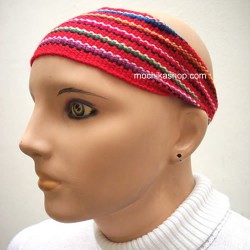 08 Peruvian Handmade Boho Fabric Headbands Assorted Colors