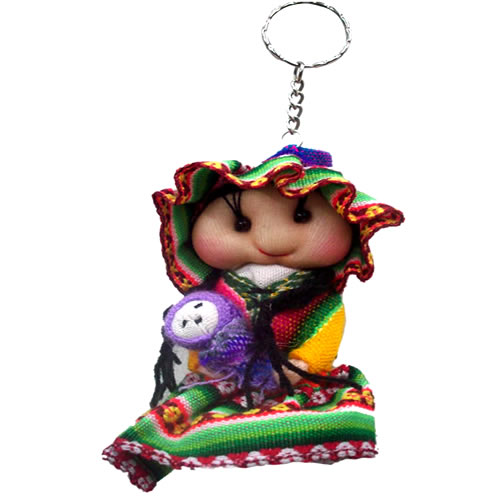 12 Andean Dolls Keychain Handmade Cusco Manta