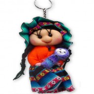 12 Andean Dolls Keychain Handmade Cusco Manta
