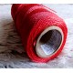 Linhasita Bright Red Color - Waxed Thread Cone , Spools 100% Polyester Cord