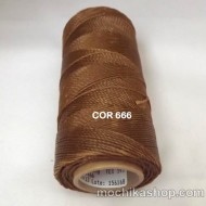 Linhasita Brown Color - Waxed Thread Cone , Spools 100% Polyester Cord