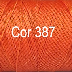 Linhasita Bright Orange Color - Waxed Thread Cone , Spools 100% Polyester Cord