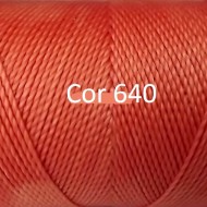 Linhasita Coral Orange Color - Waxed Thread Cone , Spools 100% Polyester Cord