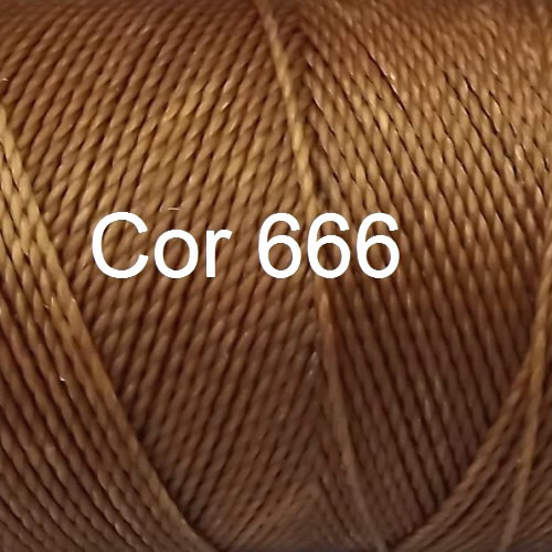 Linhasita Brown Color - Waxed Thread Cone , Spools 100% Polyester Cord