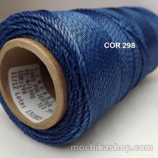 Linhasita Lapis Lazuli Blue Color - Waxed Thread Cone , Spools 100% Polyester Cord