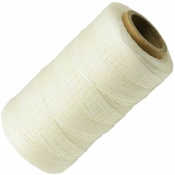 Linhasita White Color - Waxed Thread Cone , Spools 100% Polyester Cord