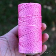 Linhasita Bright Pink Color - Waxed Thread Cone , Spools 100% Polyester Cord