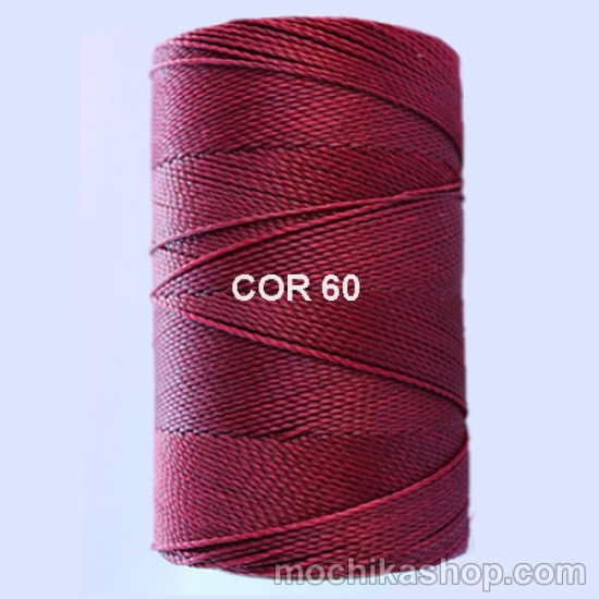 Linhasita Burgundy Color - Waxed Thread Cone , Spools 100% Polyester Cord