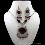 06 Beautiful Medallions Necklaces handmade Peruvian Semi Precious Stone