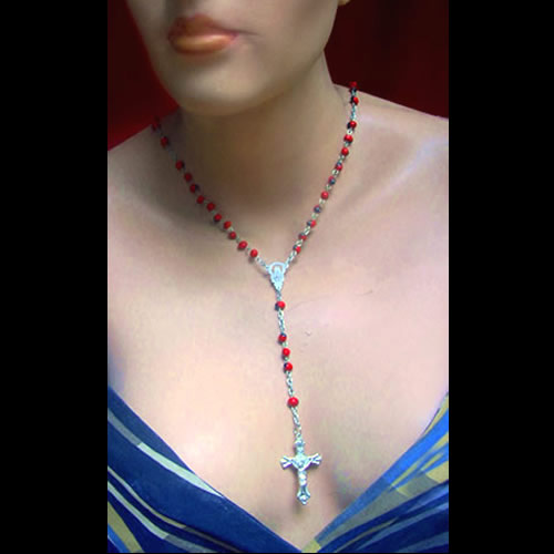 12 Catholic Rosary Beads Necklaces handmade of Cats Eye Stone Beads