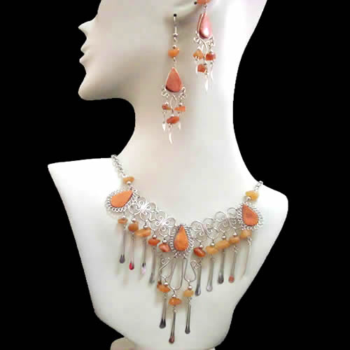 12 Wholesale Beautiful Stone Sets Necklaces & Earrings Handmade