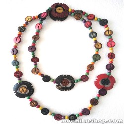 03 Nice Handmade Coconut Sets Necklaces Colorful Design