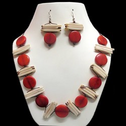 12 Inca Wholesale Handmade Tagua Sets Necklaces Button Design