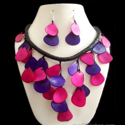 12 Beautiful Tagua Chips Sets Necklaces handmade Leather