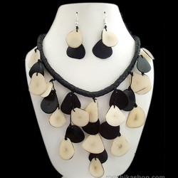 24 Beautiful Tagua Chips Set Choker Necklaces Handmade