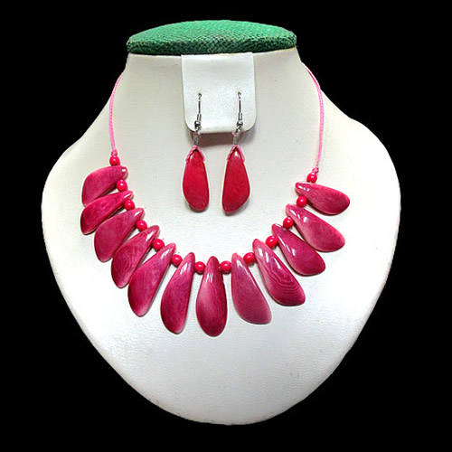 12 Beautiful Wholesale Tagua Peaks Set Choker Necklaces, Inca Design