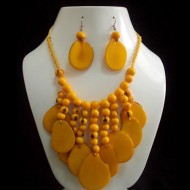 12 Beautiful Handmade Tagua Set Necklaces, Native Design