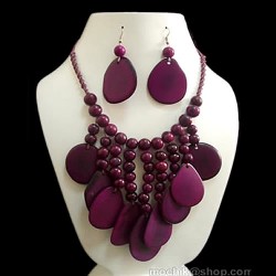 06 Beautiful Tagua Sets Necklaces, Bib Design