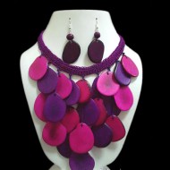 Nice Handmade Tagua Sets Necklaces Woven Crochet Design