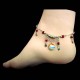 24 Nice Murano Glass Anklets, Assorted Stone Colors