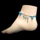 24 Amazing Cascajo Stone Anklets, Assorted Stone Color