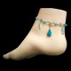 100 Nice Peruvian Stone Anklets, Mixed Design & Colors