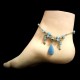06 Beautiful Peruvian Stone Anklets, Assorted Design & Stone Colors