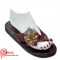 Gorgeous  Flip Flops Leather Ethnic Sandals with Decorative Flower