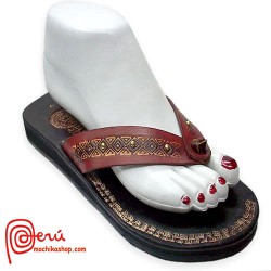 Precious Leather Flip Flop Ethnic Women & Men Sandals, Roman Design 