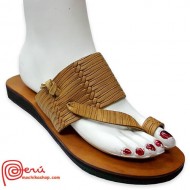 Precious Toe Strap Leather Roman Women Sandals, Simple Design