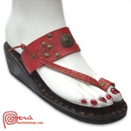 Nice Toe Strap Leather Ethnic Women Sandals, Roman Design